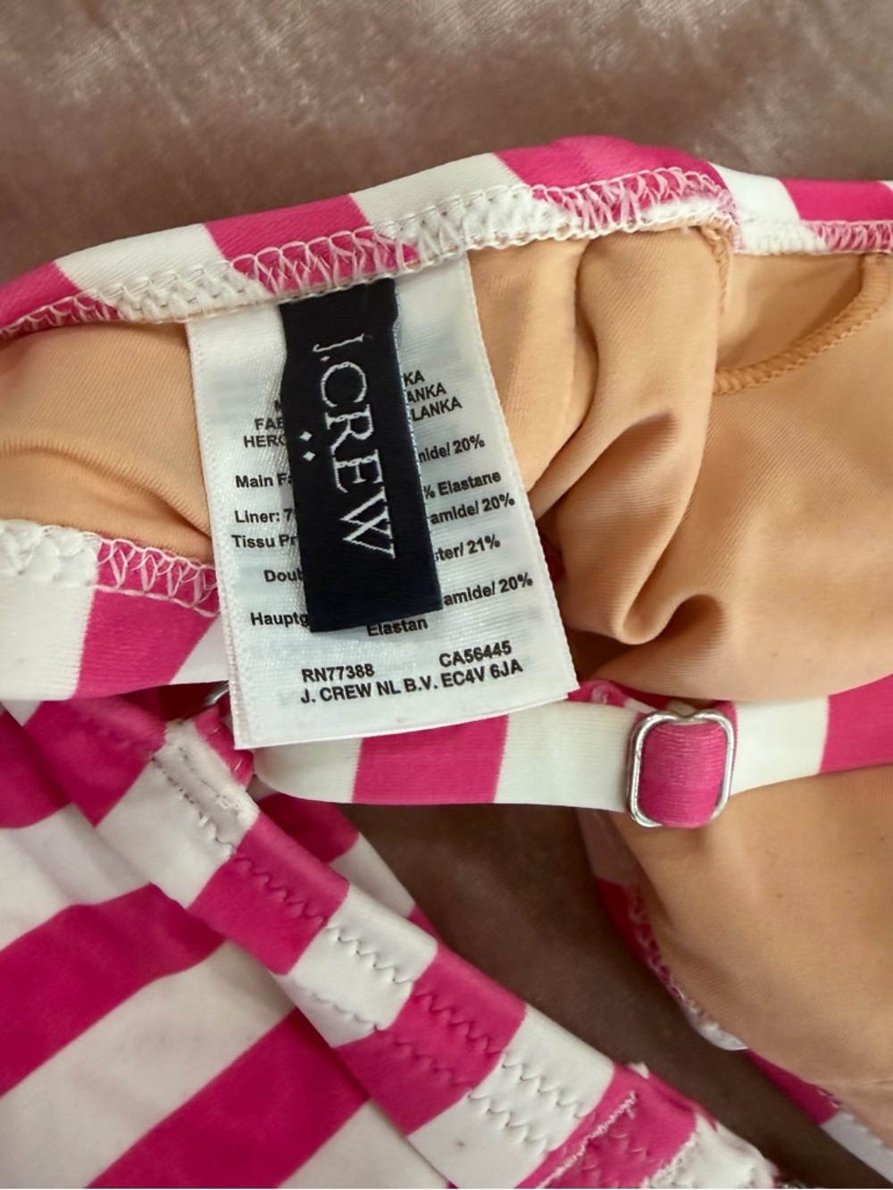 J Crew high waisted Pink and White Striped Bikini Set - Picture 13 of 14
